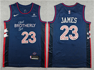 Philadelphia 76ers #23 Lebron James Navy City Edition Swingman Jersey