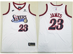 Philadelphia 76ers #23 Lebron James White Classic Swingman Jersey