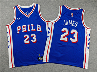 Philadelphia 76ers #23 Lebron James Youth Blue Swingman Jersey