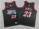 Philadelphia 76ers #23 Lebron James Youth 2025-26 Black Classic Edition Swingman Jersey