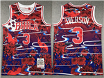 Philadelphia 76ers #3 Allen Iverson Year Of the Rabbit Red Hardwood Classics Jersey