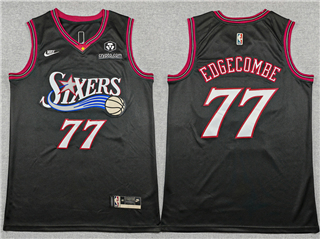 Philadelphia 76ers #77 VJ Edgecombe 2025-26 Black Classic Edition Swingman Jersey