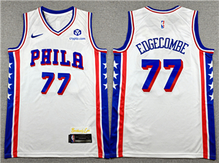 Philadelphia 76ers #77 VJ Edgecombe Blue Swingman Jersey