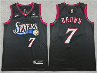 Philadelphia 76ers #7 Jaylen Brown 2025-26 Black Classic Edition Swingman Jersey