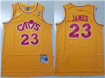 Cleveland Cavaliers #23 LeBron James Gold Hardwood Classics Jersey