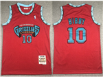 Vancouver Grizzlies #10 Mike Bibby 1998-99 Red Hardwood Classics Jersey