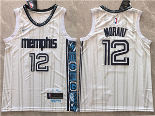 Memphis Grizzlies #12 Ja Morant 2025-26 White City Edition Swingman Jersey