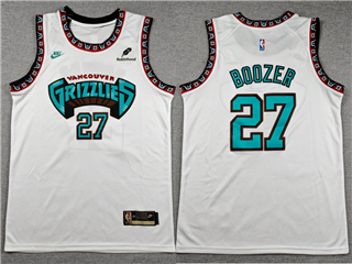Memphis Grizzlies #27 Cameron Boozer White Classic Edition Swingman Jersey