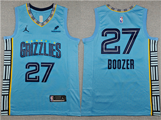 Memphis Grizzlies #27 Cameron Boozer 2025-26 Light Blue Statement Edition Swingman Jersey