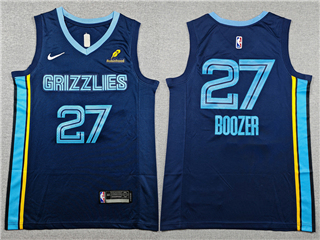 Memphis Grizzlies #27 Cameron Boozer Navy Swingman Jersey