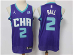 Charlotte Hornets #2 LaMelo Ball 2020-21 Purple Statement Edition Swingman Jersey