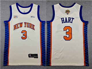 New York Knicks #3 Josh Hart Cream City 2026 NBA Finals Patch Swingman Jersey