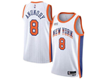 New York Knicks #8 OG Anunoby 2024-25 White City Edition Swingman Jersey