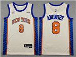 New York Knicks #8 OG Anunoby 2025-26 Cream City Edition Swingman Jersey