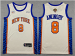 New York Knicks #8 OG Anunoby Cream City 2026 NBA Finals Patch Swingman Jersey