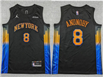 New York Knicks #8 OG Anunoby 2025-26 Black Statement Edition Swingman Jersey