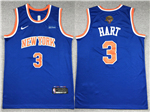 New York Knicks #3 Josh Hart Blue 2026 NBA Finals Patch Swingman Jersey