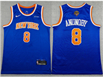 New York Knicks #8 OG Anunoby Blue 2026 NBA Finals Patch Swingman Jersey