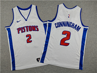 Detroit Pistons #2 Cade Cunningham Youth White Swingman Jersey