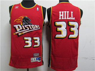 Detroit Pistons #33 Grant Hill Teal Hardwood Classics Jersey