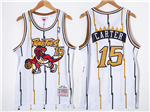 Toronto Raptors #15 Vince Carter 1998-99 White/Gold Hardwood Classics Jersey