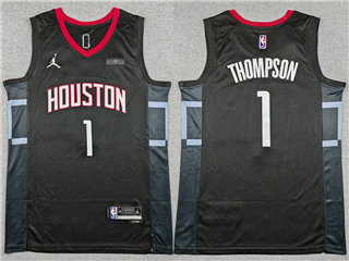 Houston Rockets #1 Amen Thompson 2024-26 Black Statement Swingman Jersey
