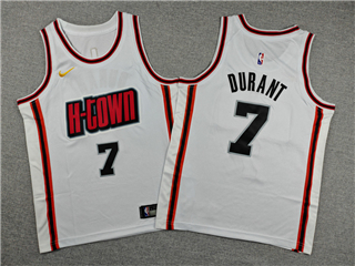 Houston Rockets #7 Kevin Durant Youth 2024-25 White City Edition Swingman Jersey