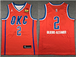 Oklahoma City Thunder #2 Shai Gilgeous-Alexander 2023-24 Orange Statement Edition Swingman Jersey