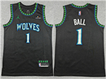 Minnesota Timberwolves #1 LaMelo Ball 2026-27 Black Statement Swingman Jersey