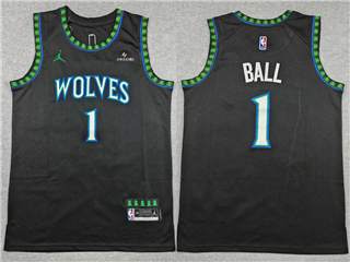 Minnesota Timberwolves #1 LaMelo Ball 2026-27 Black Statement Swingman Jersey