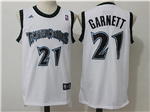 Minnesota Timberwolves #21 Kevin Garnett White Jersey