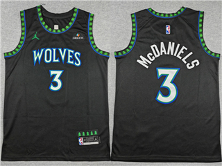 Minnesota Timberwolves #3 Jaden McDaniels 2026-27 Black Statement Swingman Jersey