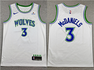 Minnesota Timberwolves #3 Jaden McDaniels 2026-27 White Swingman Jersey