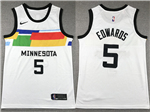 Minnesota Timberwolves #5 Anthony Edwards 2022-23 White City Edition Swingman Jersey