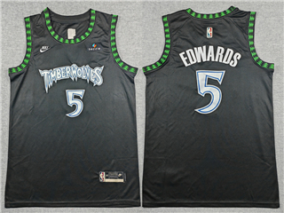Minnesota Timberwolves #5 Anthony Edwards 2025-26 Black Classic Swingman Jersey