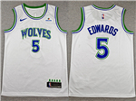 Minnesota Timberwolves #5 Anthony Edwards 2026-27 White Swingman Jersey