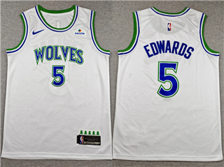 Minnesota Timberwolves #5 Anthony Edwards 2026-27 White Swingman Jersey