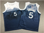 Minnesota Timberwolves #5 Anthony Edwards Youth 2023-24 Blue City Edition Swingman Jersey