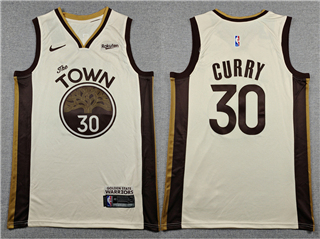 Golden State Warriors #30 Stephen Curry 2025-26 Cream City Edition Swingman Jersey