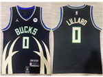 Milwaukee Bucks #0 Damian Lillard 2022-23 Black Statement Swingman Jersey