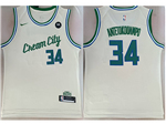 Milwaukee Bucks #34 Giannis Antetokounmpo 2025-26 Cream City Edition Swingman Jersey