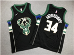 Milwaukee Bucks #34 Giannis Antetokounmpo Youth Black Swingman Jersey