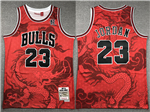 Chicago Bulls #23 Michael Jordan Year of the Dragon Red Hardwood Classics Jersey