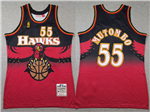 Atlanta Hawks #55 Dikembe Mutombo Red Hardwood Classics Jersey