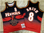 Atlanta Hawks #8 Steve Smith 1996-97 Red Hardwood Classics Jersey