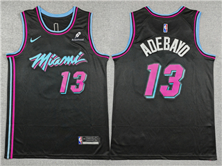 Miami Heat #13 Bam Adebayo 2025-26 Black City Edition Swingman Jersey