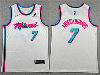 Miami Heat #7 Giannis Antetokounmpo Alternate White Swingman Jersey