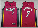 Miami Heat #7 Giannis Antetokounmpo Red Swingman Jersey