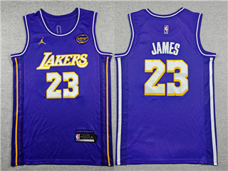 Los Angeles Lakers #23 Lebron James 2025-26 Purple Statement Swingman Jersey