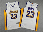 Los Angeles Lakers #23 Lebron James Youth White Swingman Jersey